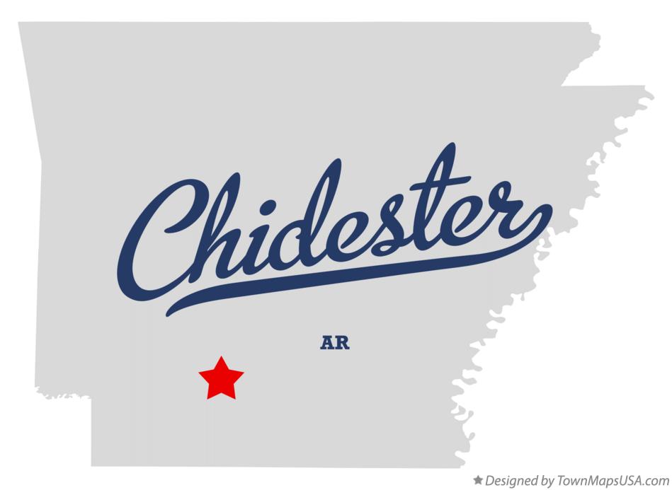 Map of Chidester, AR, Arkansas