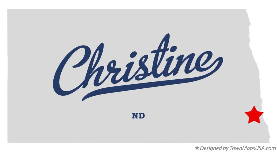Map of Christine, ND, North Dakota
