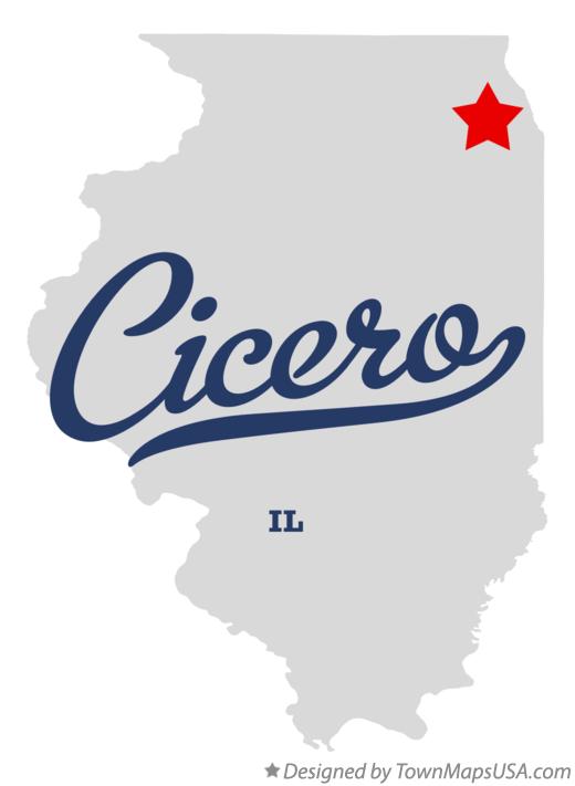 Map of Cicero, IL, Illinois