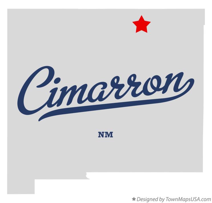 Map of Cimarron, NM, New Mexico