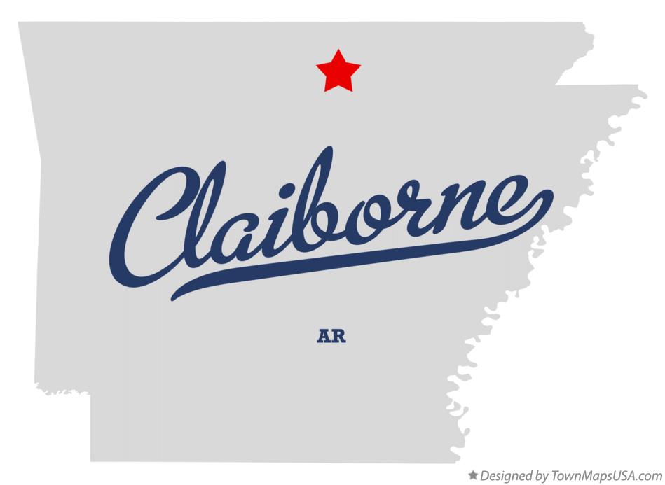 Map of Claiborne, AR, Arkansas