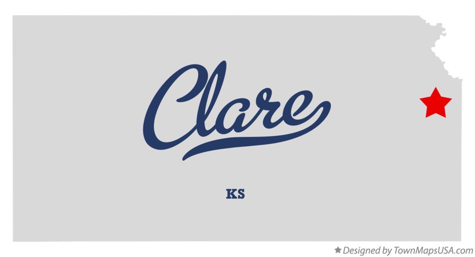 Map of Clare, KS, Kansas