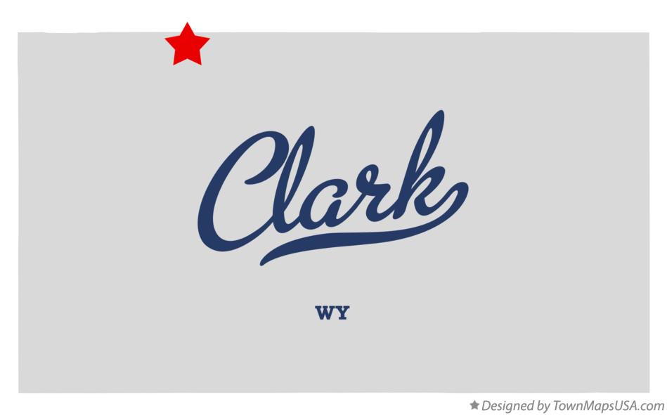 Map of Clark, WY, Wyoming