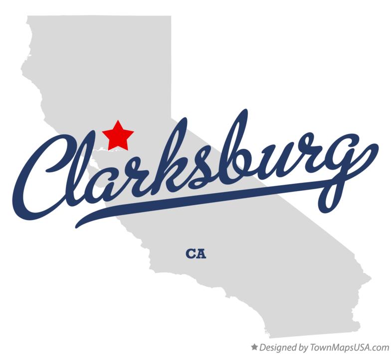 Map of Clarksburg, CA, California