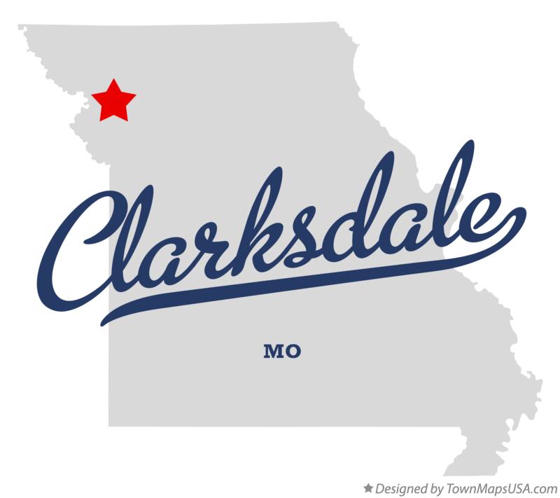 Map of Clarksdale, MO, Missouri