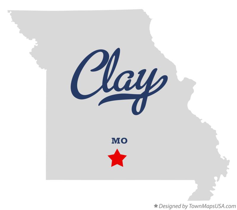 Map of Clay, Douglas County, MO, Missouri
