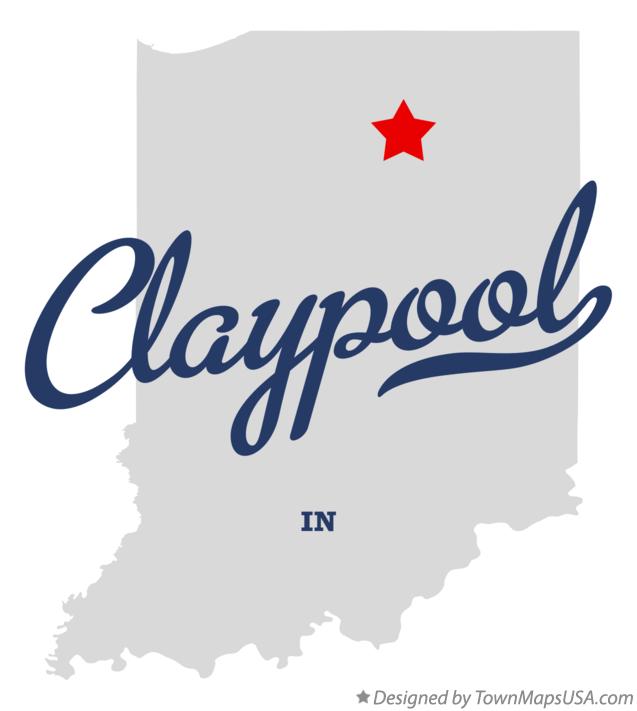 Map of Claypool, IN, Indiana