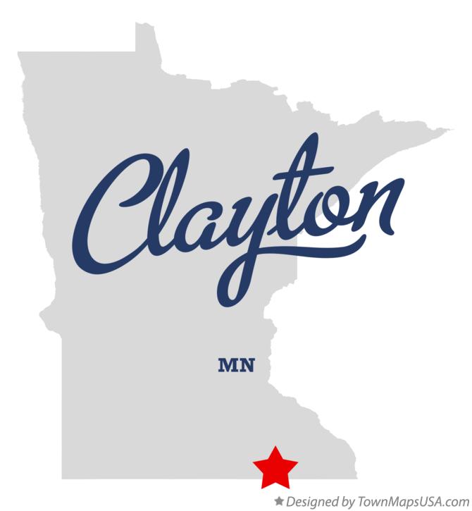 Map of Clayton, MN, Minnesota