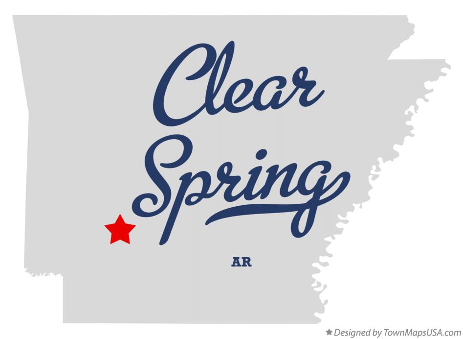 Map of Clear Spring, AR, Arkansas
