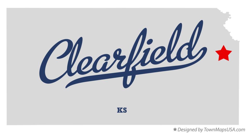 Map of Clearfield, KS, Kansas