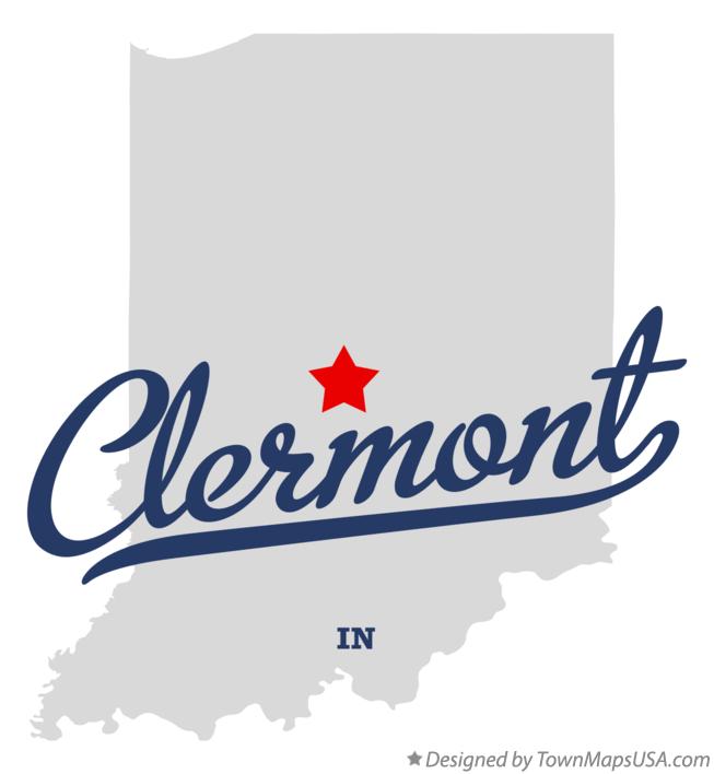 Map of Clermont, IN, Indiana