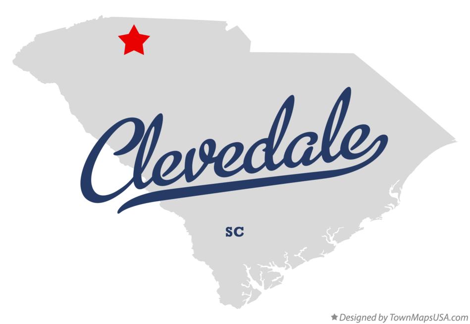Map of Clevedale, SC, South Carolina