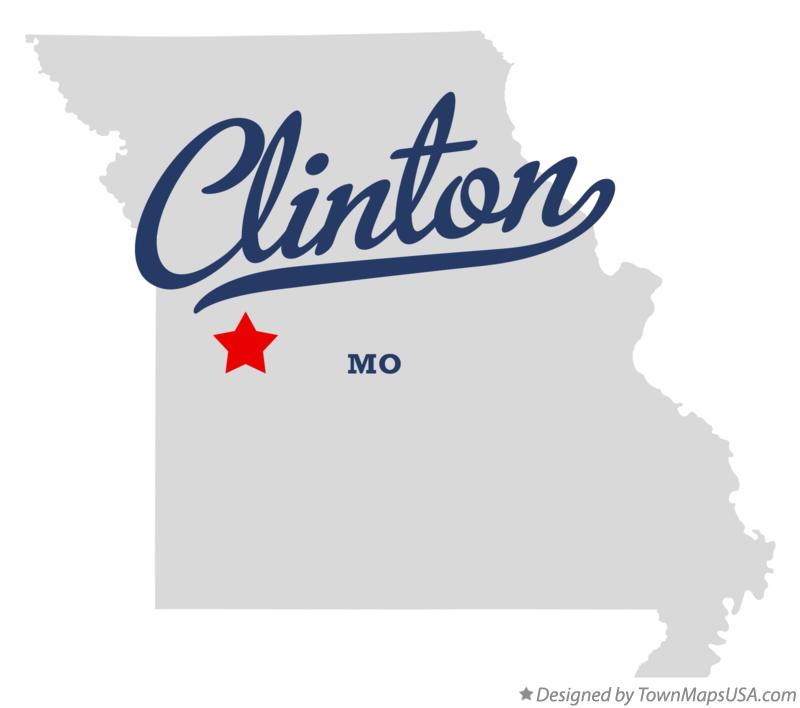 Map of Clinton, Henry County, MO, Missouri