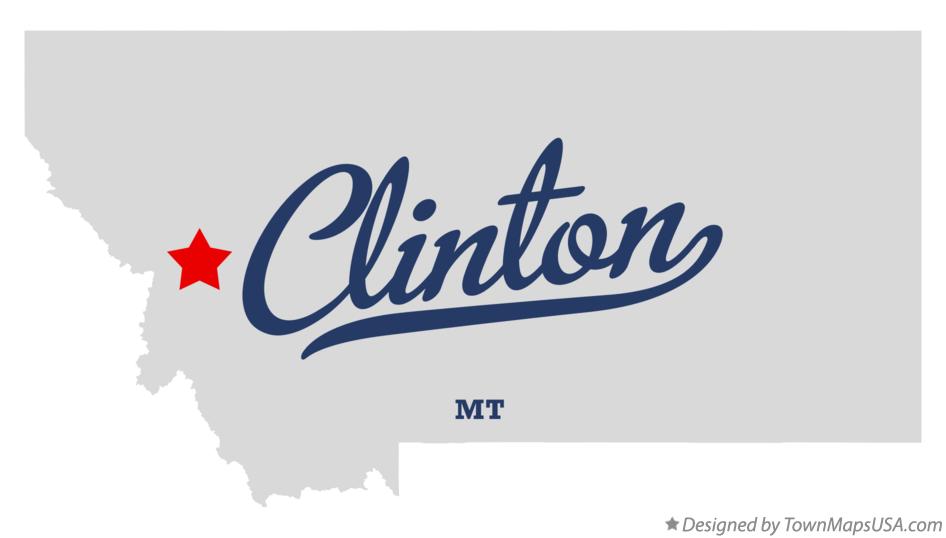 Map of Clinton, MT, Montana