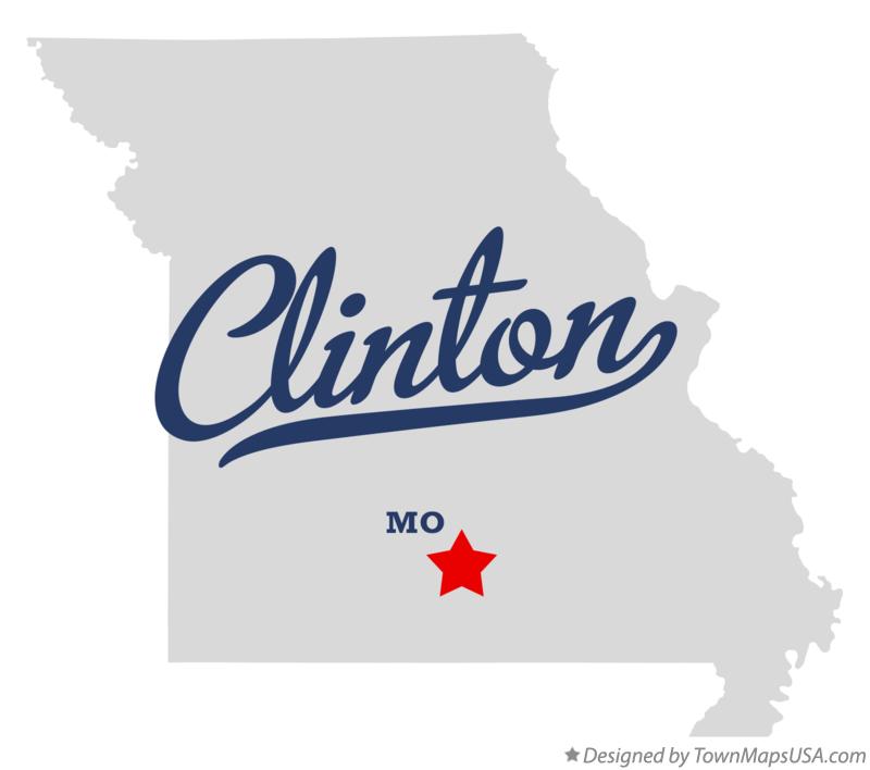 Map of Clinton, Texas County, MO, Missouri