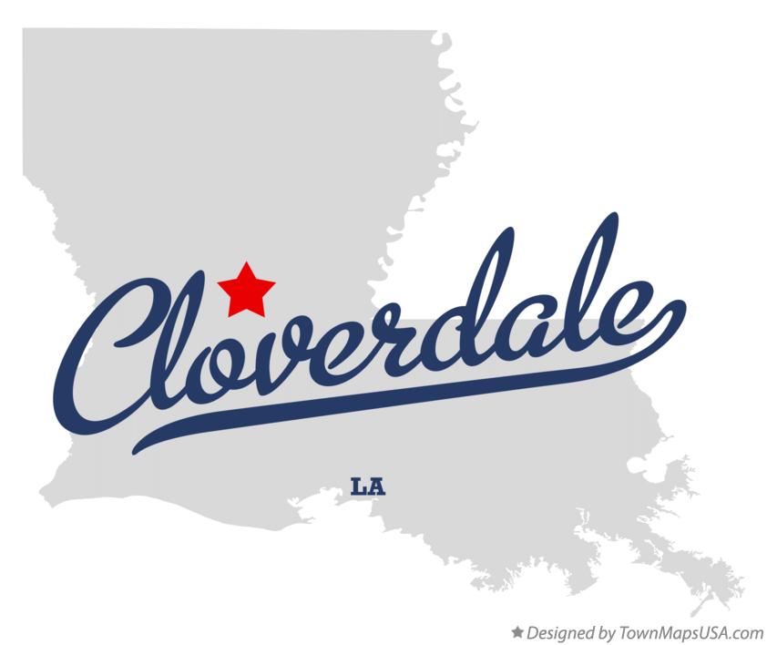 Map of Cloverdale, LA, Louisiana