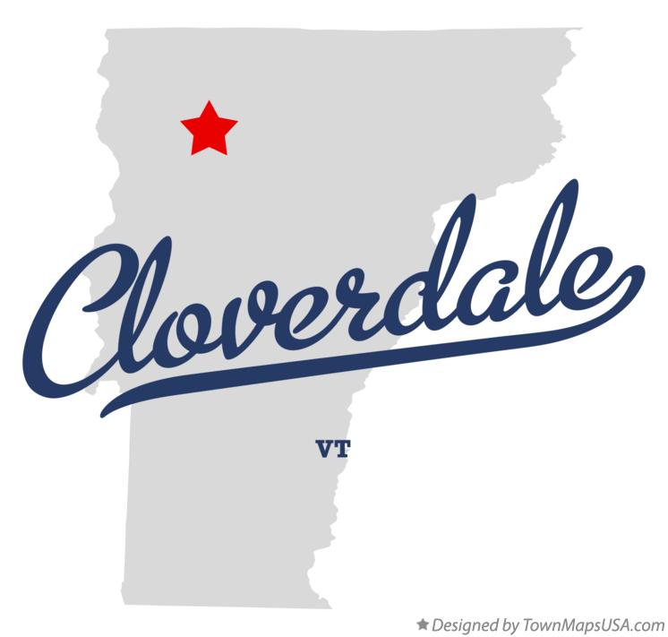 Map of Cloverdale, VT, Vermont