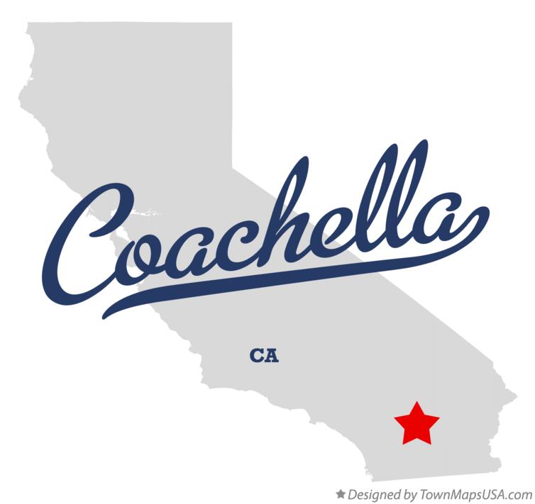 Map of Coachella, CA, California