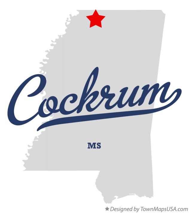 Map of Cockrum, MS, Mississippi