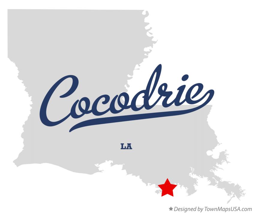 Map of Cocodrie, LA, Louisiana