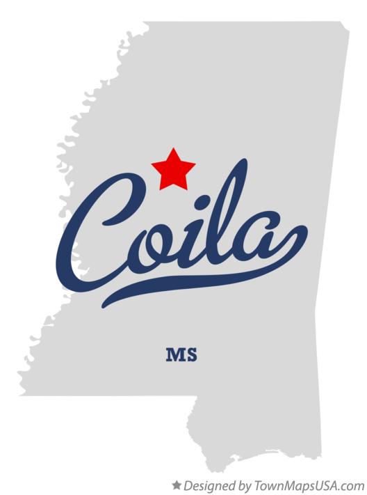 Map of Coila, MS, Mississippi