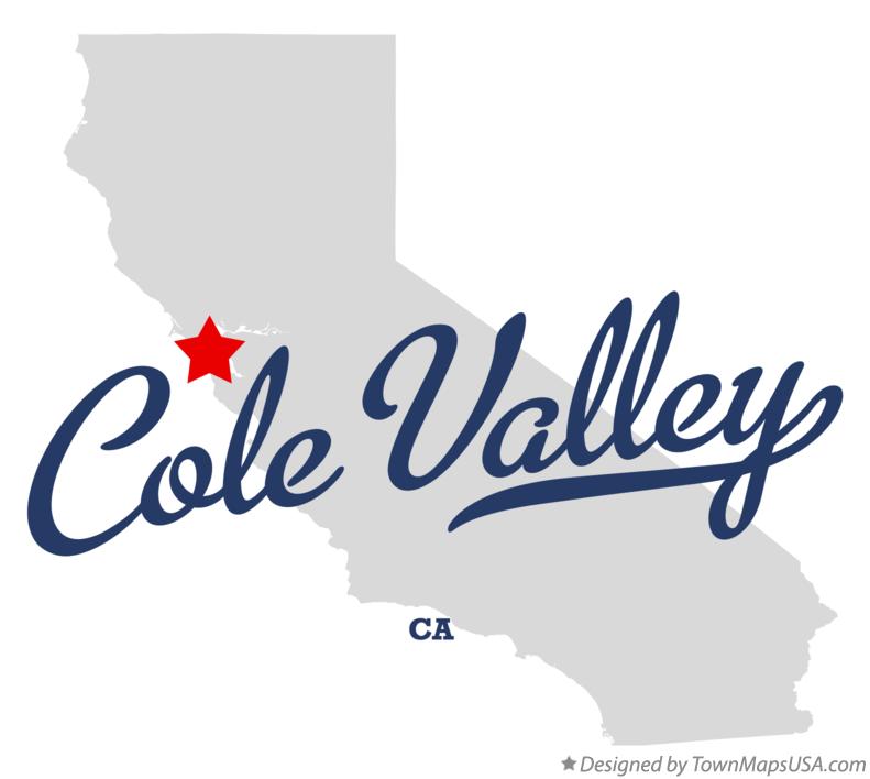 Map of Cole Valley, CA, California