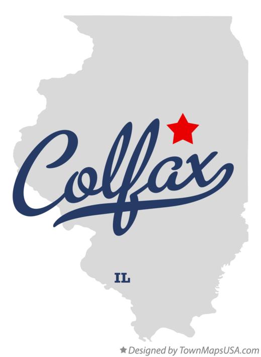 Map of Colfax, IL, Illinois