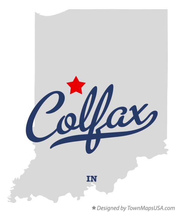 Map of Colfax, Clinton County, IN, Indiana