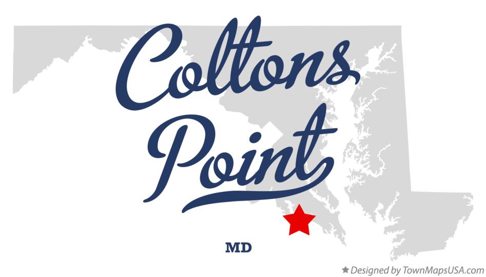 Map of Coltons Point, MD, Maryland