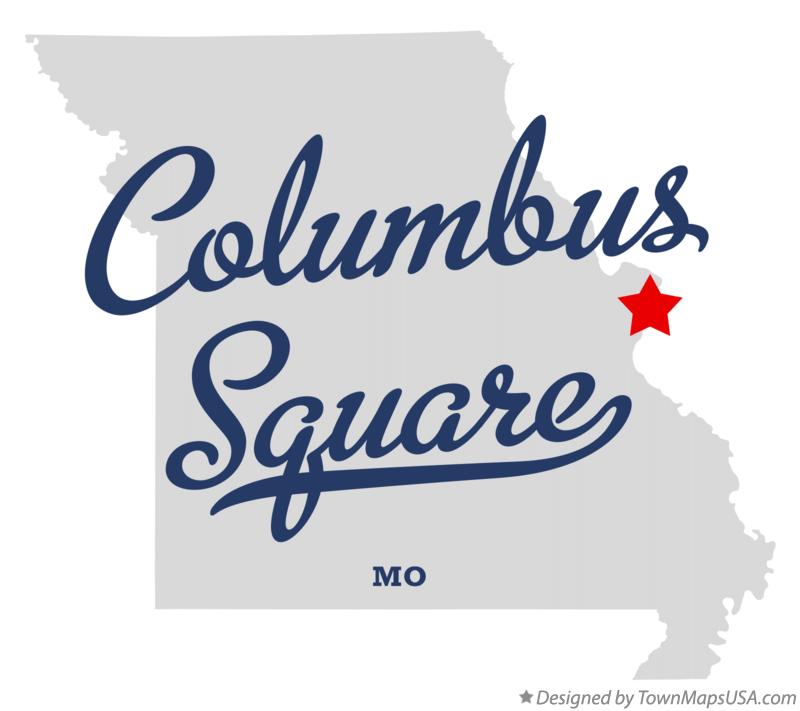 Map of Columbus Square, MO, Missouri