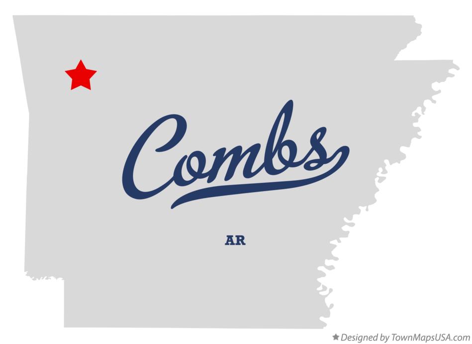 Map of Combs, AR, Arkansas