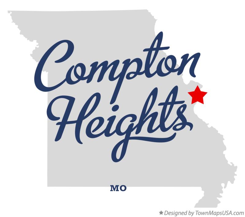 Map of Compton Heights, MO, Missouri