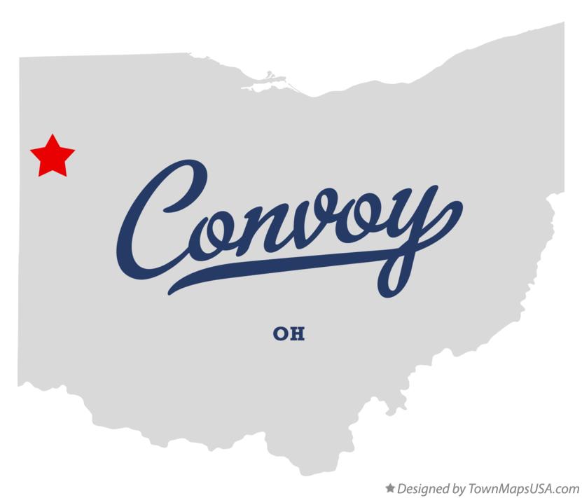 Map of Convoy, OH, Ohio