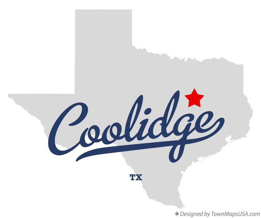 Map of Coolidge, TX, Texas