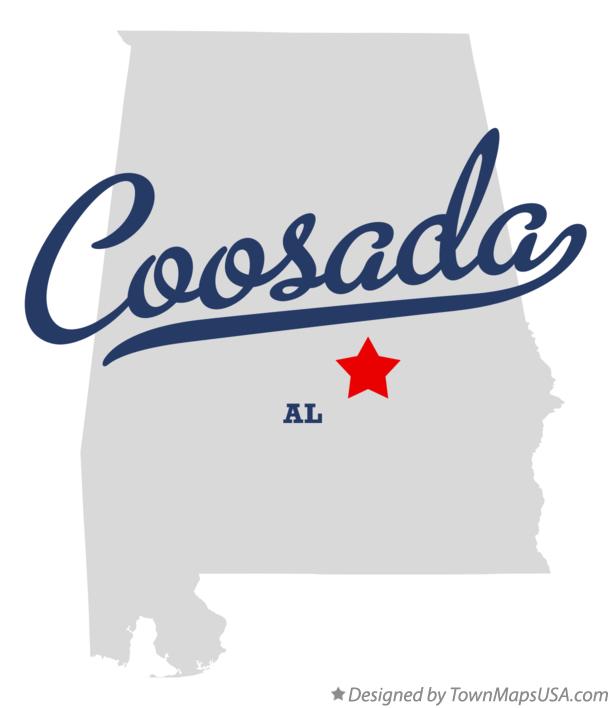 Map of Coosada, AL, Alabama