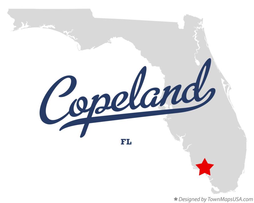 Map of Copeland, FL, Florida