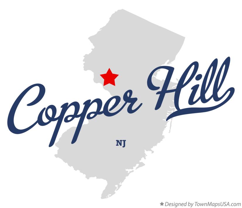Map of Copper Hill, NJ, New Jersey
