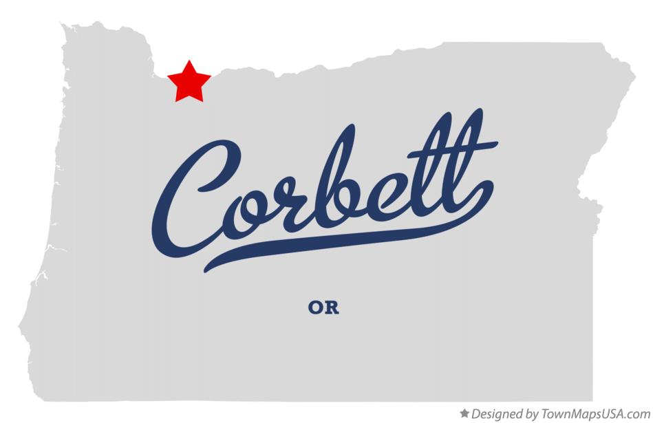 Map of Corbett, OR, Oregon