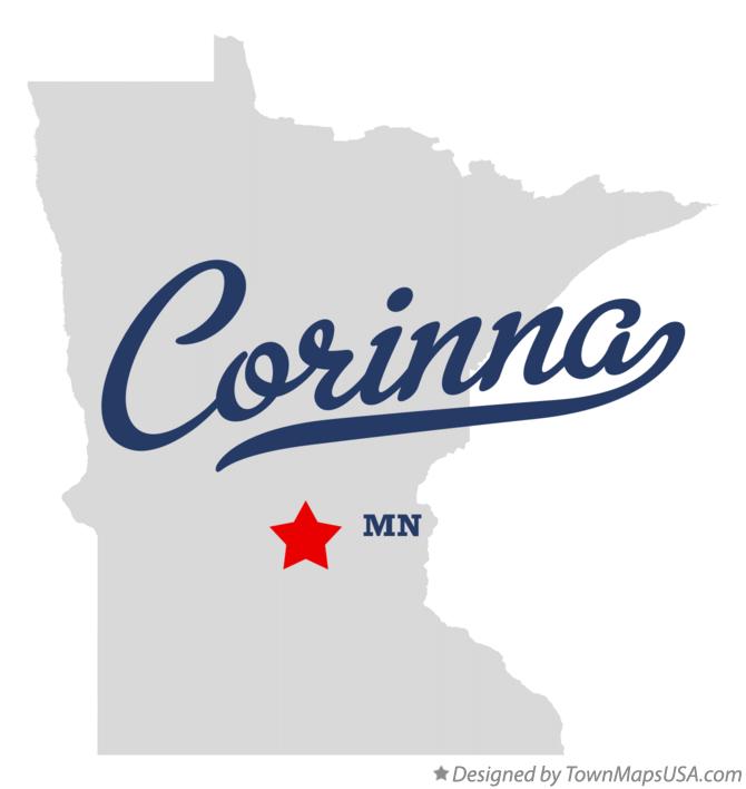 Map of Corinna, MN, Minnesota