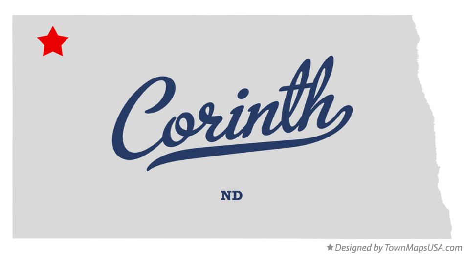 Map of Corinth, ND, North Dakota