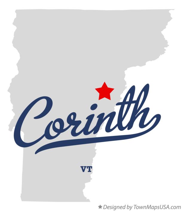 Map of Corinth, VT, Vermont