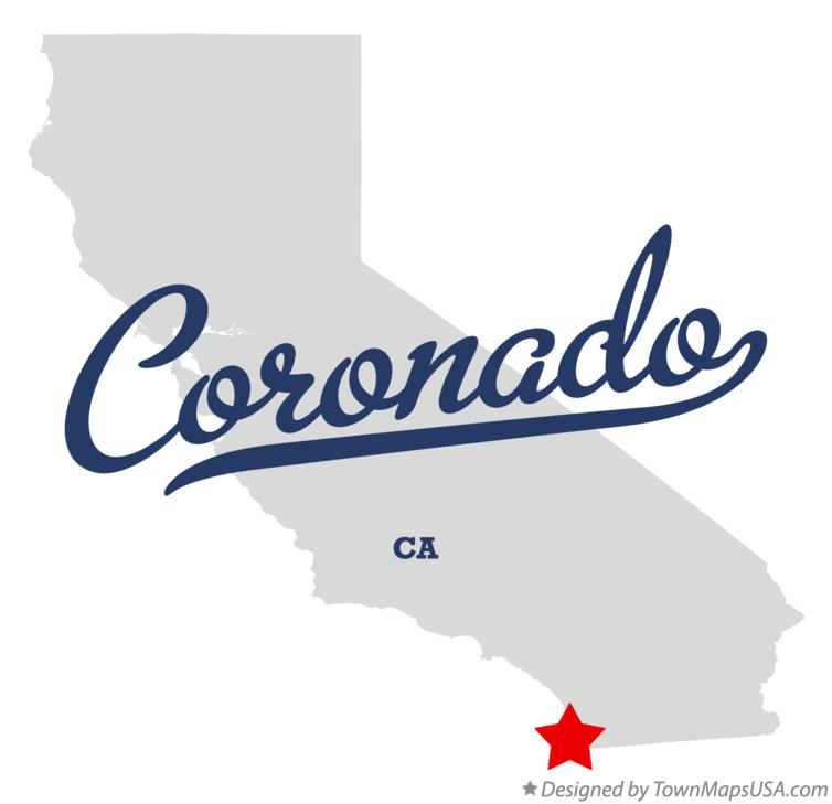 Map of Coronado, CA, California