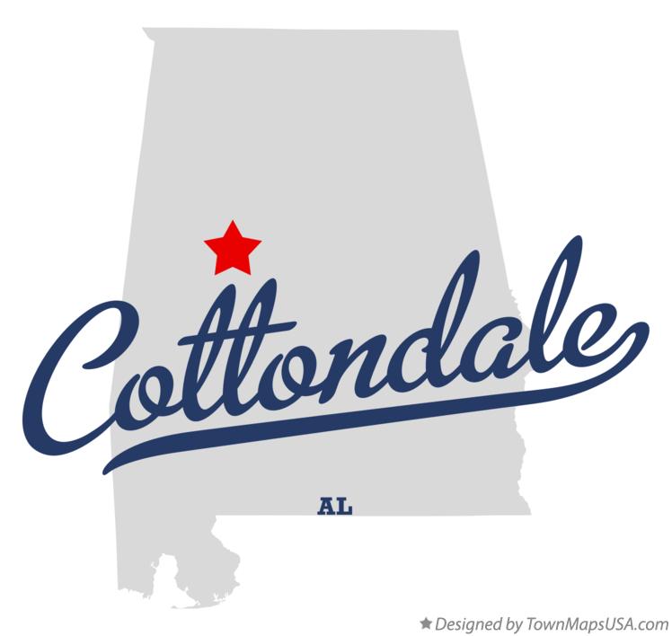 Map of Cottondale, AL, Alabama