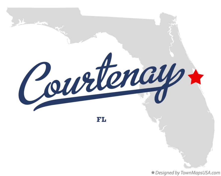 Map of Courtenay, FL, Florida