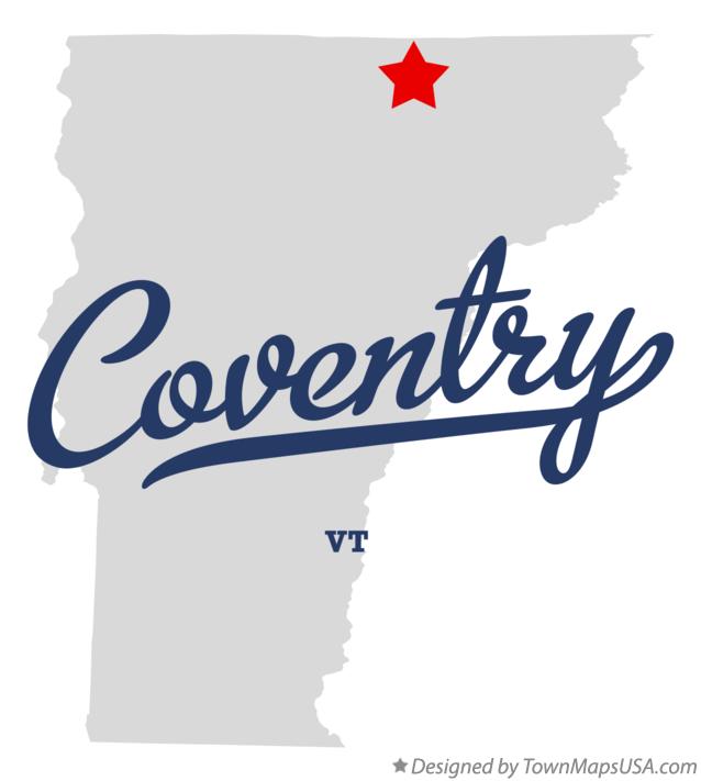 Map of Coventry, VT, Vermont
