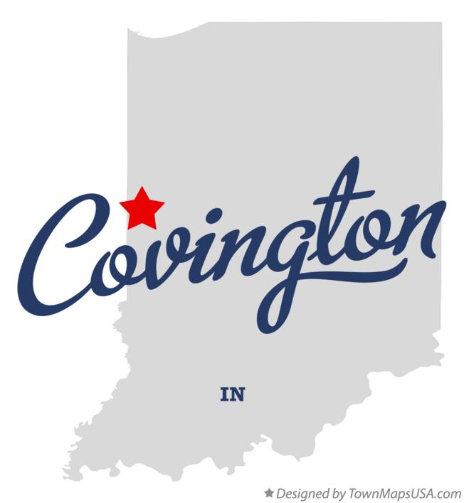Map of Covington, IN, Indiana
