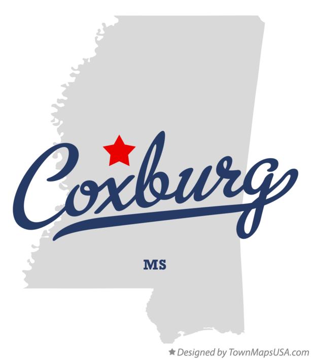 Map of Coxburg, MS, Mississippi