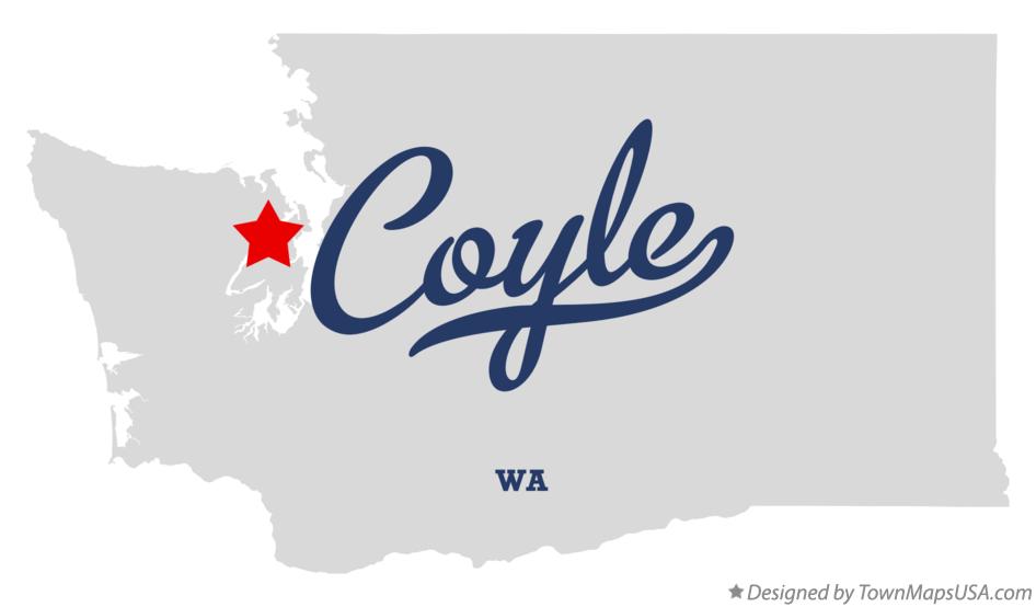 Map of Coyle, WA, Washington