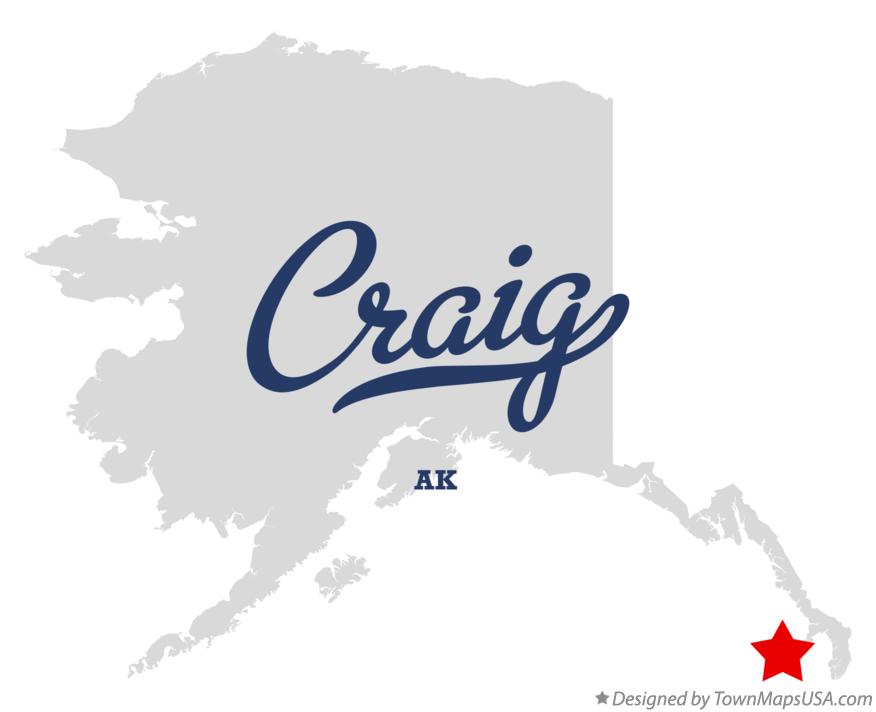Map of Craig, AK, Alaska