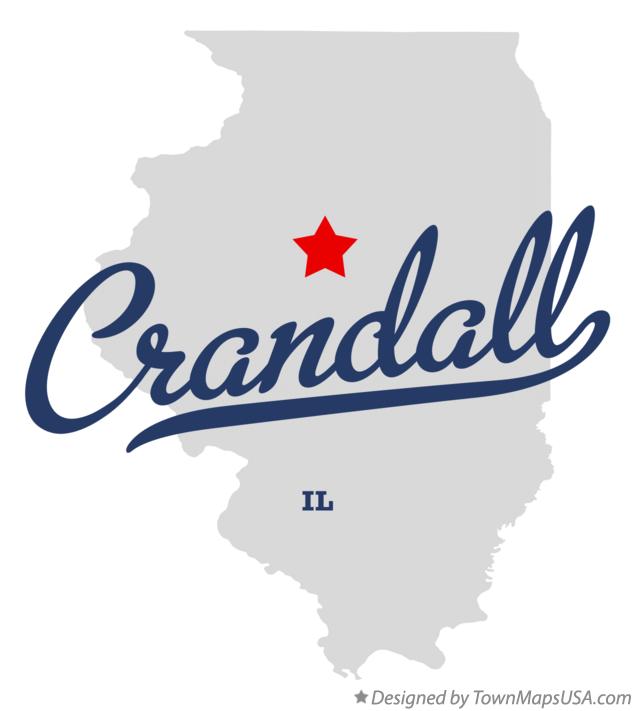 Map of Crandall, IL, Illinois